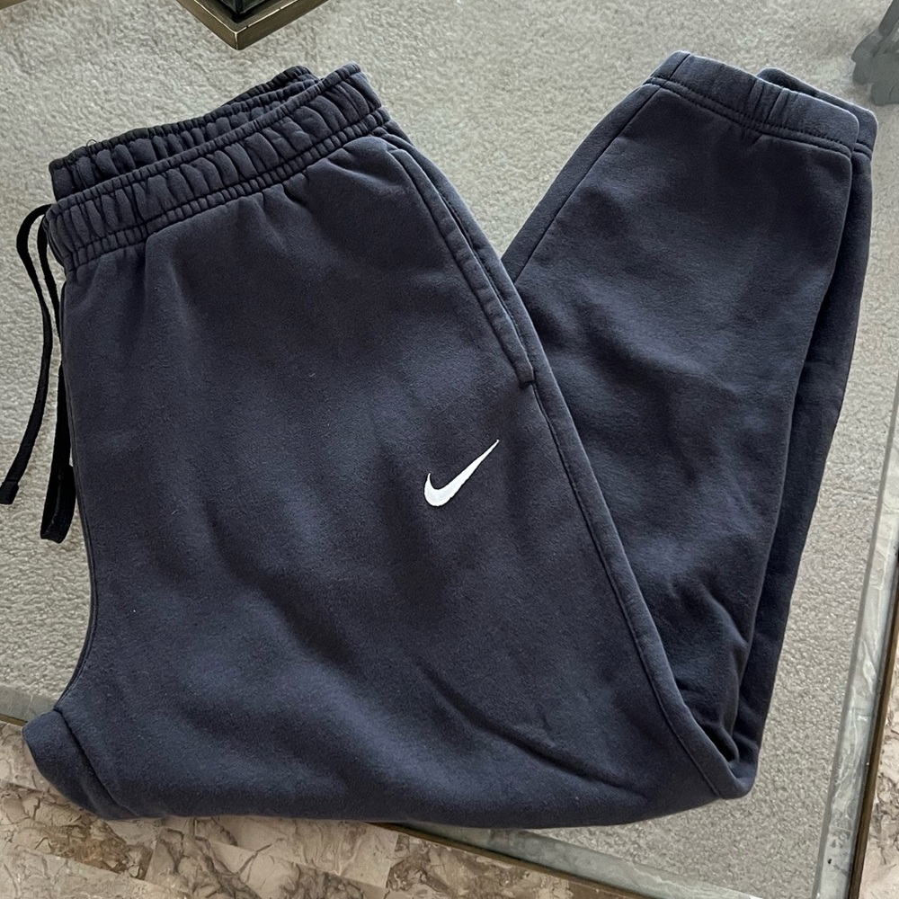 Nike Charcoal Joggers with White Swoosh